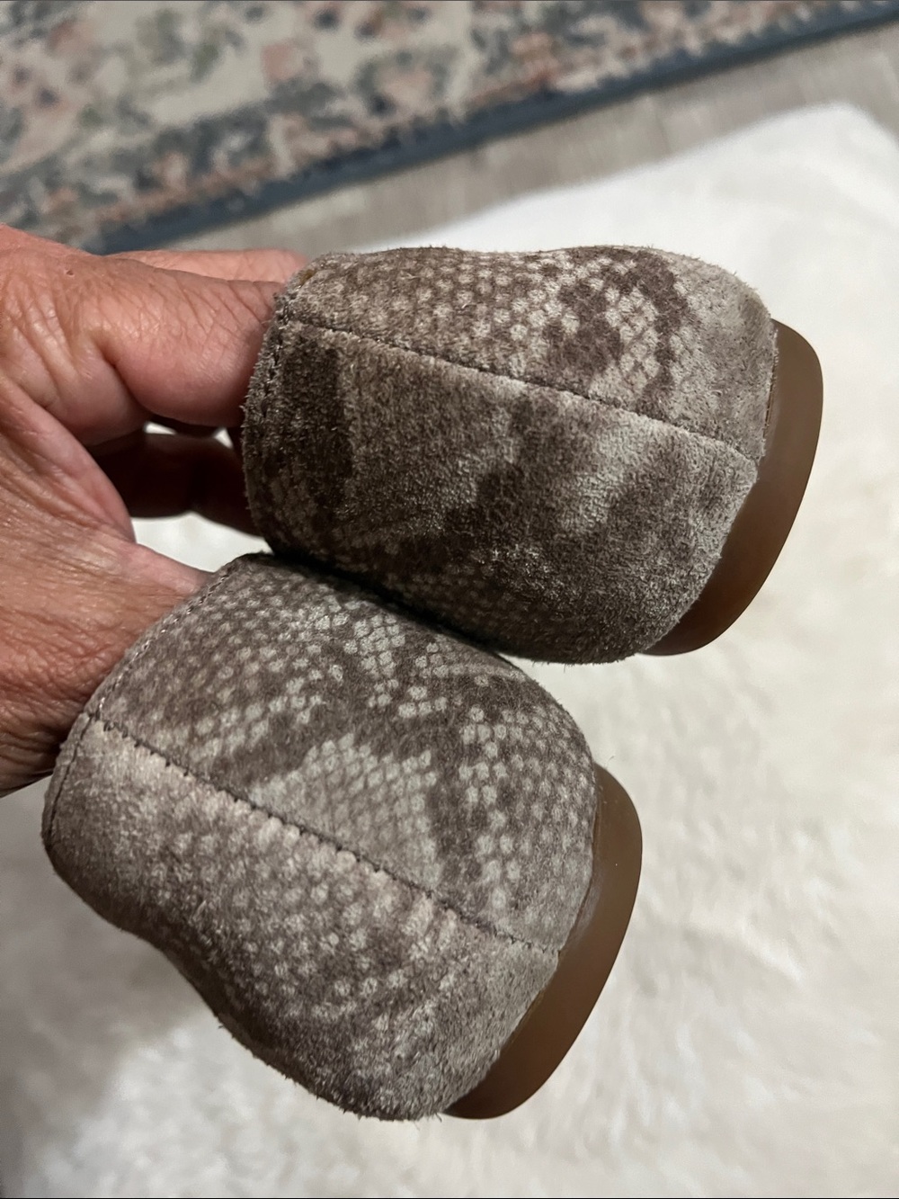 Born Taupe Leather Ballet Flats - Picture 6 of 12